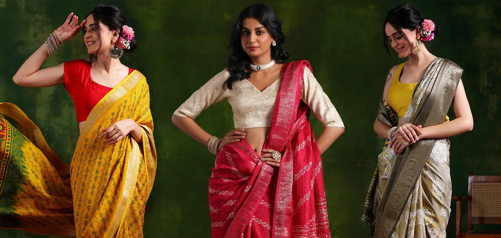 Latest saree with designer blouse discount