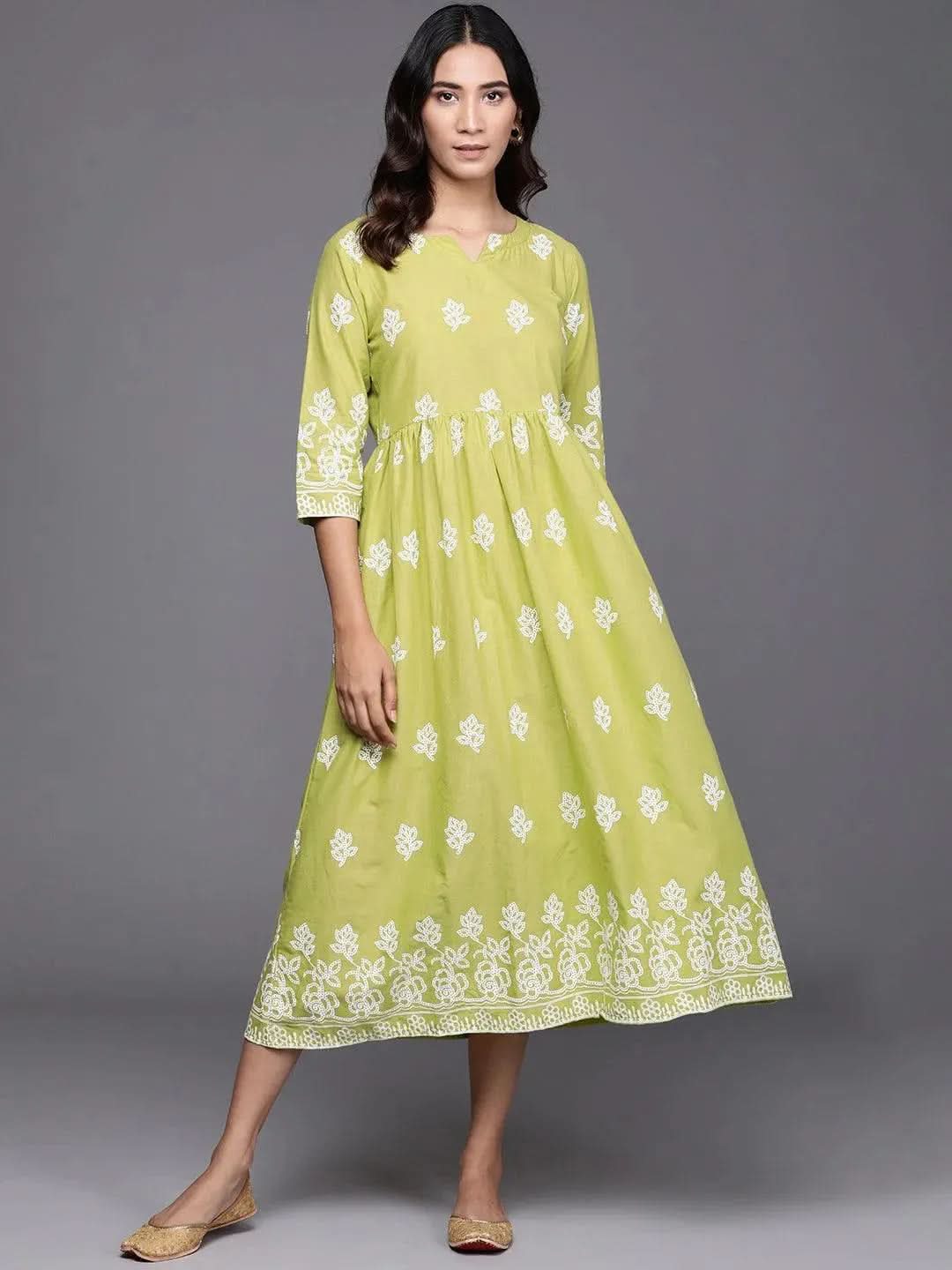Green Printed Cotton Dress
Green Printed Cotton Dress