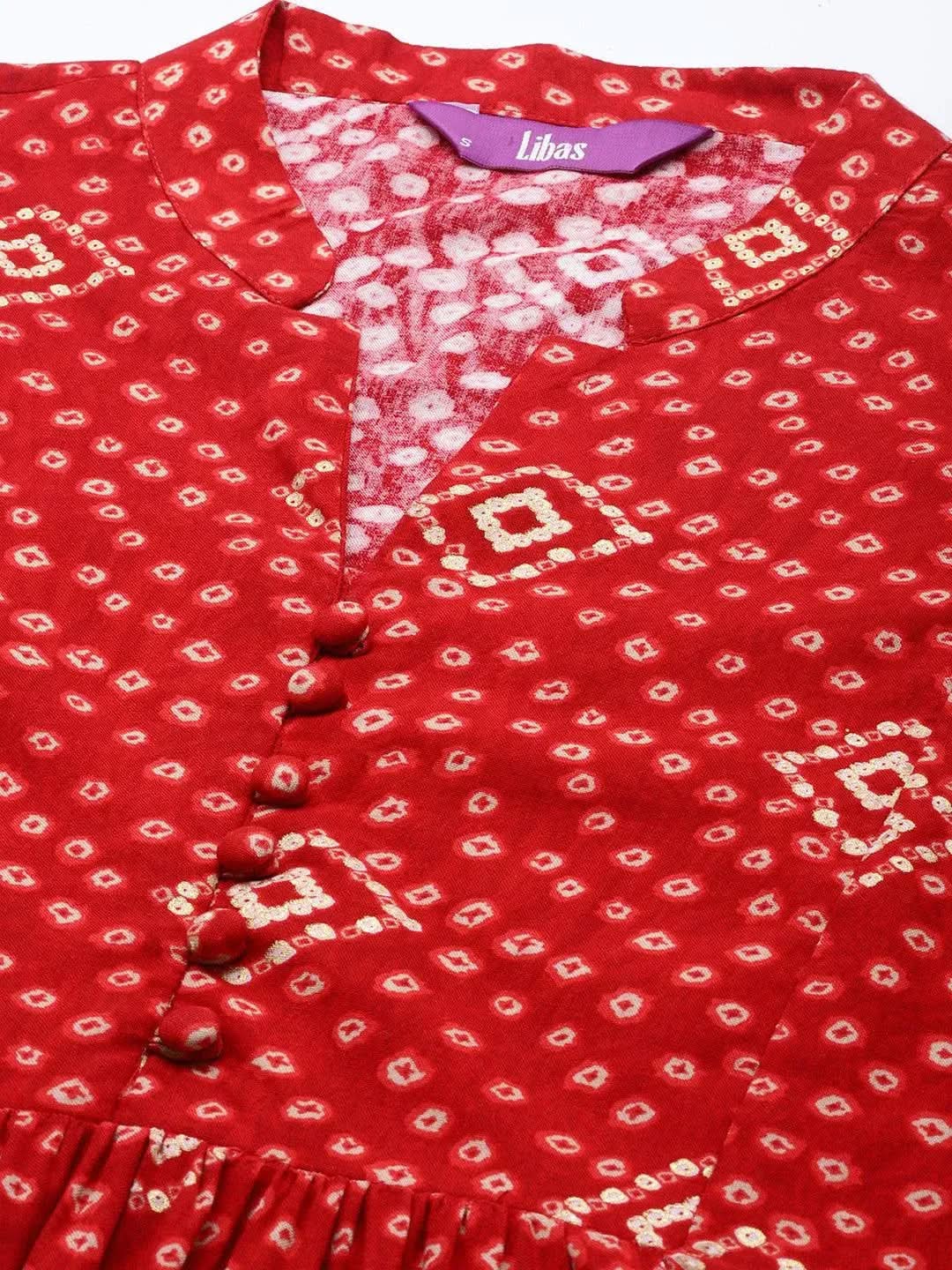 Red Printed Rayon A-Line Kurti
Red Printed Rayon A-Line Kurti