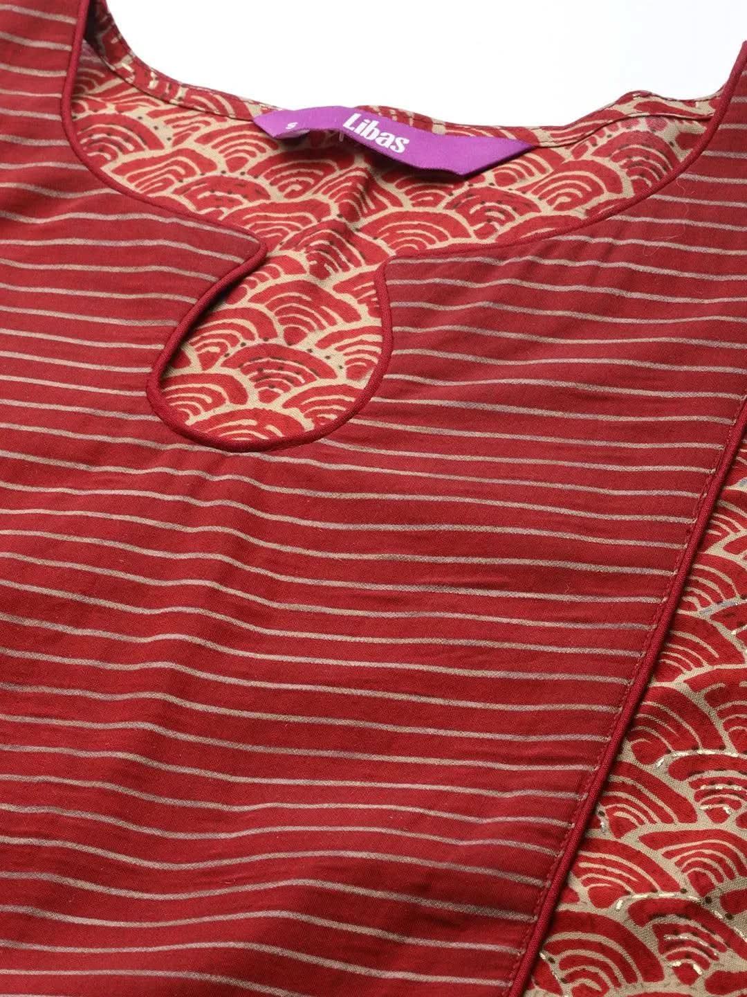 Maroon Printed Silk Blend A-Line Kurti
Maroon Printed Silk Blend A-Line Kurti