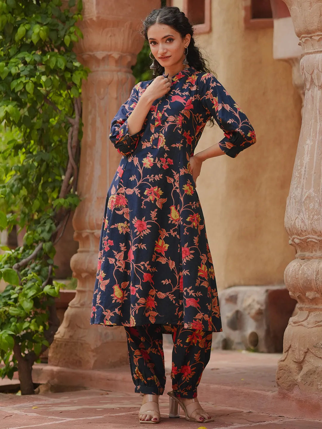 Blue Printed Cotton Co-Ords