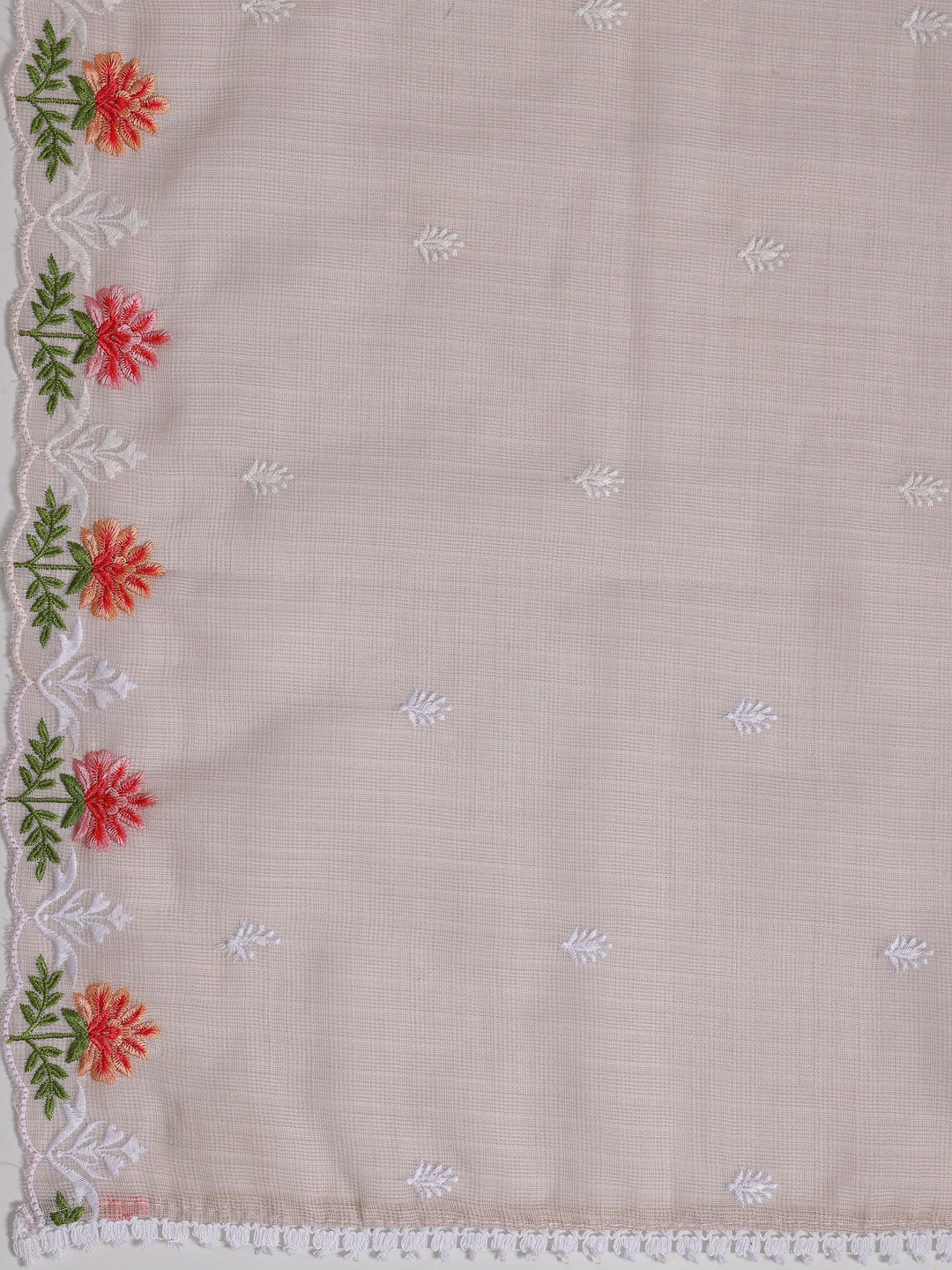 Mauve Embroidered Silk blend Dress Material With Dupatta