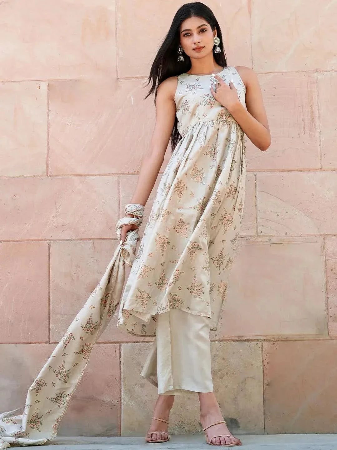 zara floral print linen dress Linen Maxi Dress in UAE
