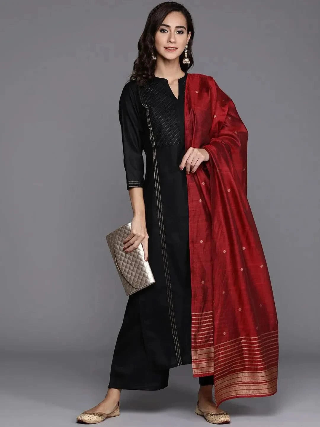 Buy Black Solid Cotton Suit Set - 20231O-XS | Libas Ethnic Wear Online
Buy Black Solid Cotton Suit Set - 20231O-XS | Libas Ethnic Wear Online
