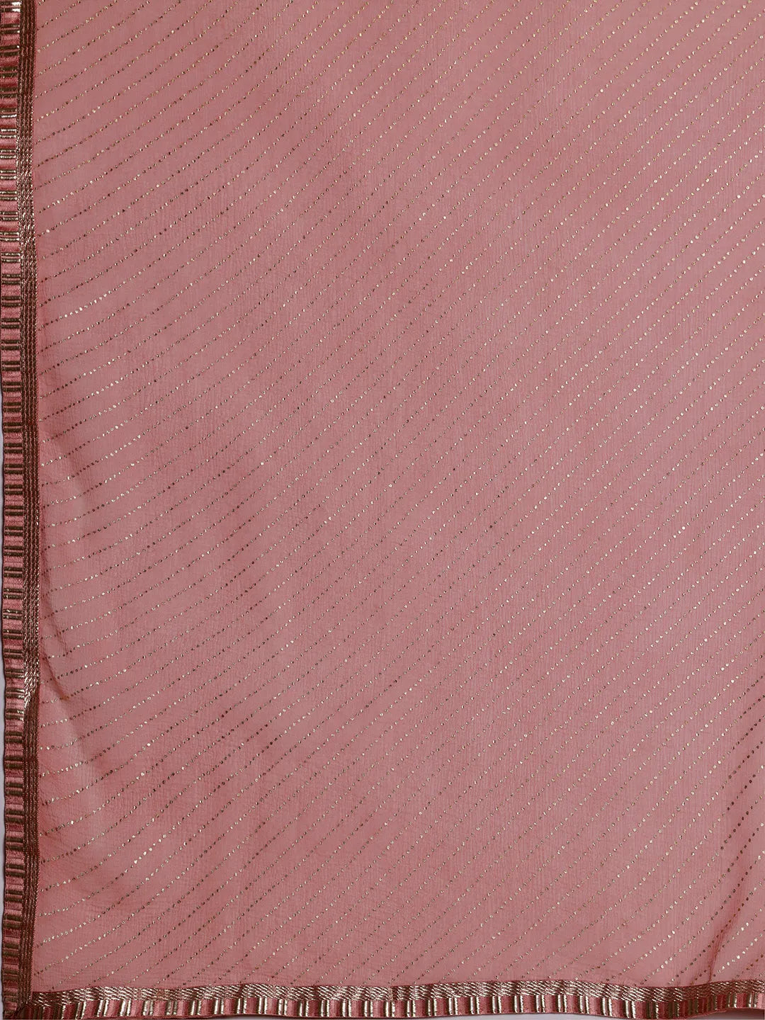 Peach Yoke Design Silk Blend Straight Suit With Dupatta