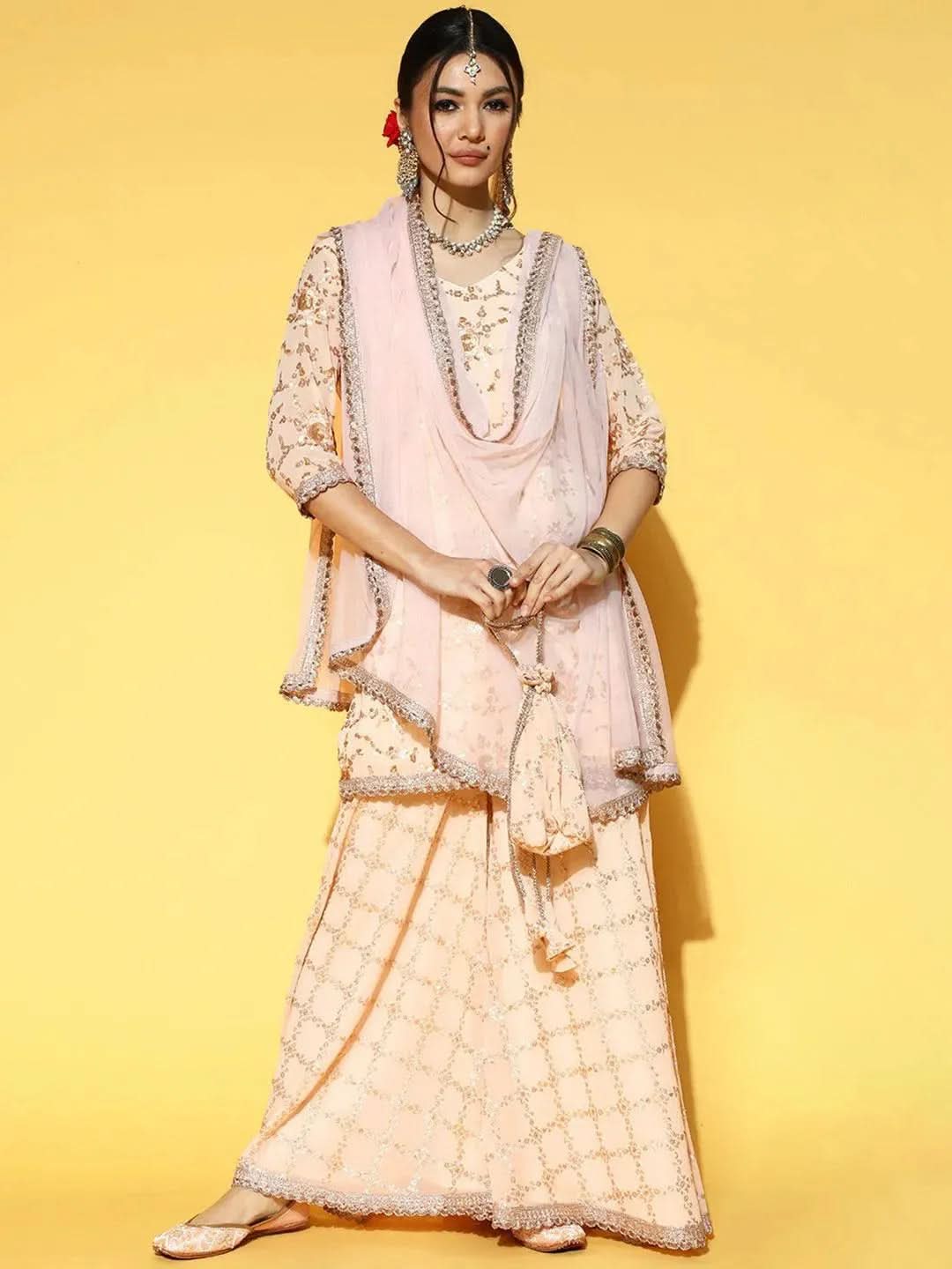 Buy Beige Embroidered Georgette Suit Set - 33301O- | Libas Ethnic Wear Online
Buy Beige Embroidered Georgette Suit Set - 33301O- | Libas Ethnic Wear Online