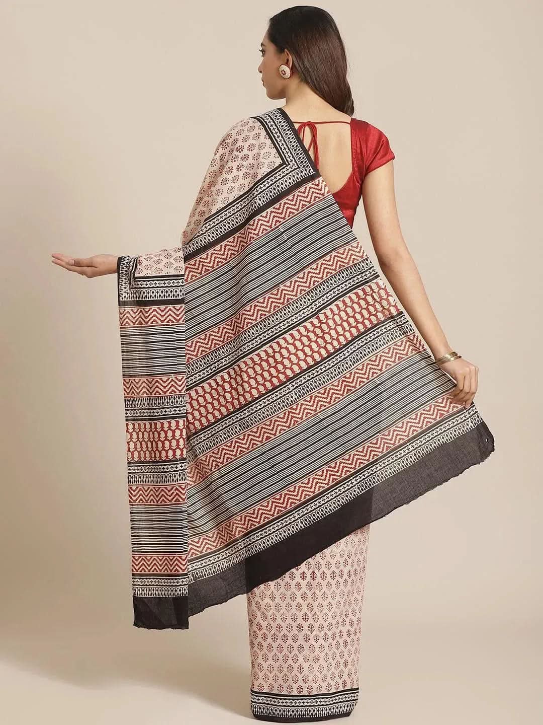 Beige Printed Cotton Saree
Beige Printed Cotton Saree