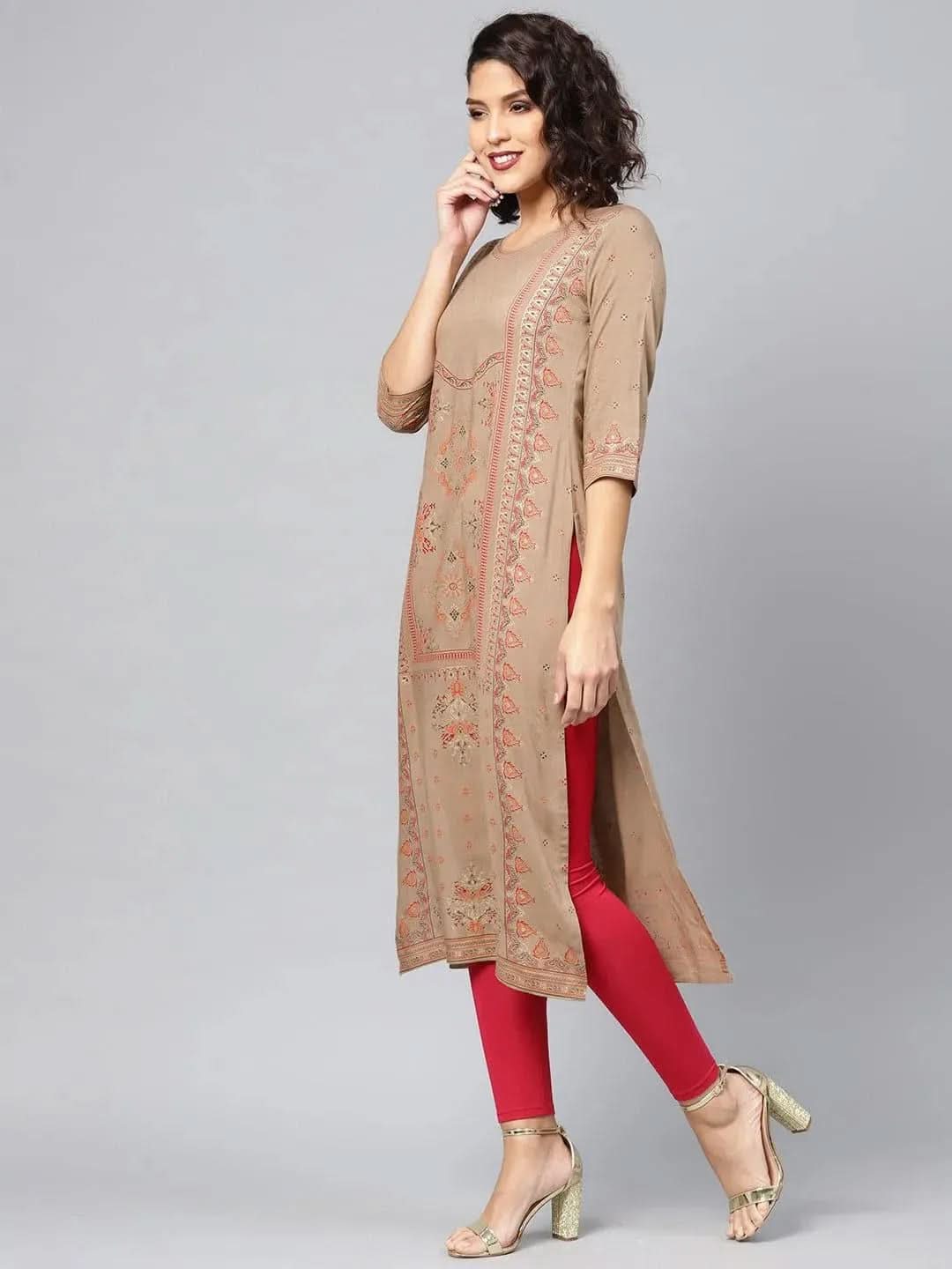 Buy Beige Printed Rayon Kurta - 8396MJ- | Libas Ethnic Wear Online
Buy Beige Printed Rayon Kurta - 8396MJ- | Libas Ethnic Wear Online