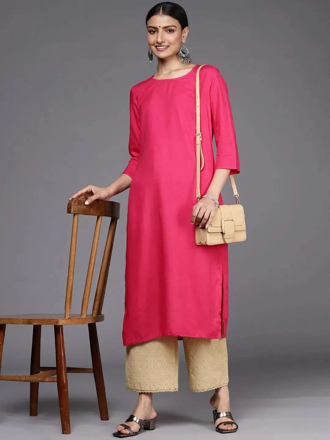 Beige Self Design Cotton Palazzos
Beige Self Design Cotton Palazzos