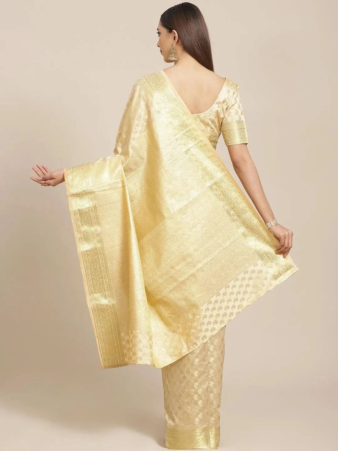 Beige Woven Design Brocade Saree
Beige Woven Design Brocade Saree