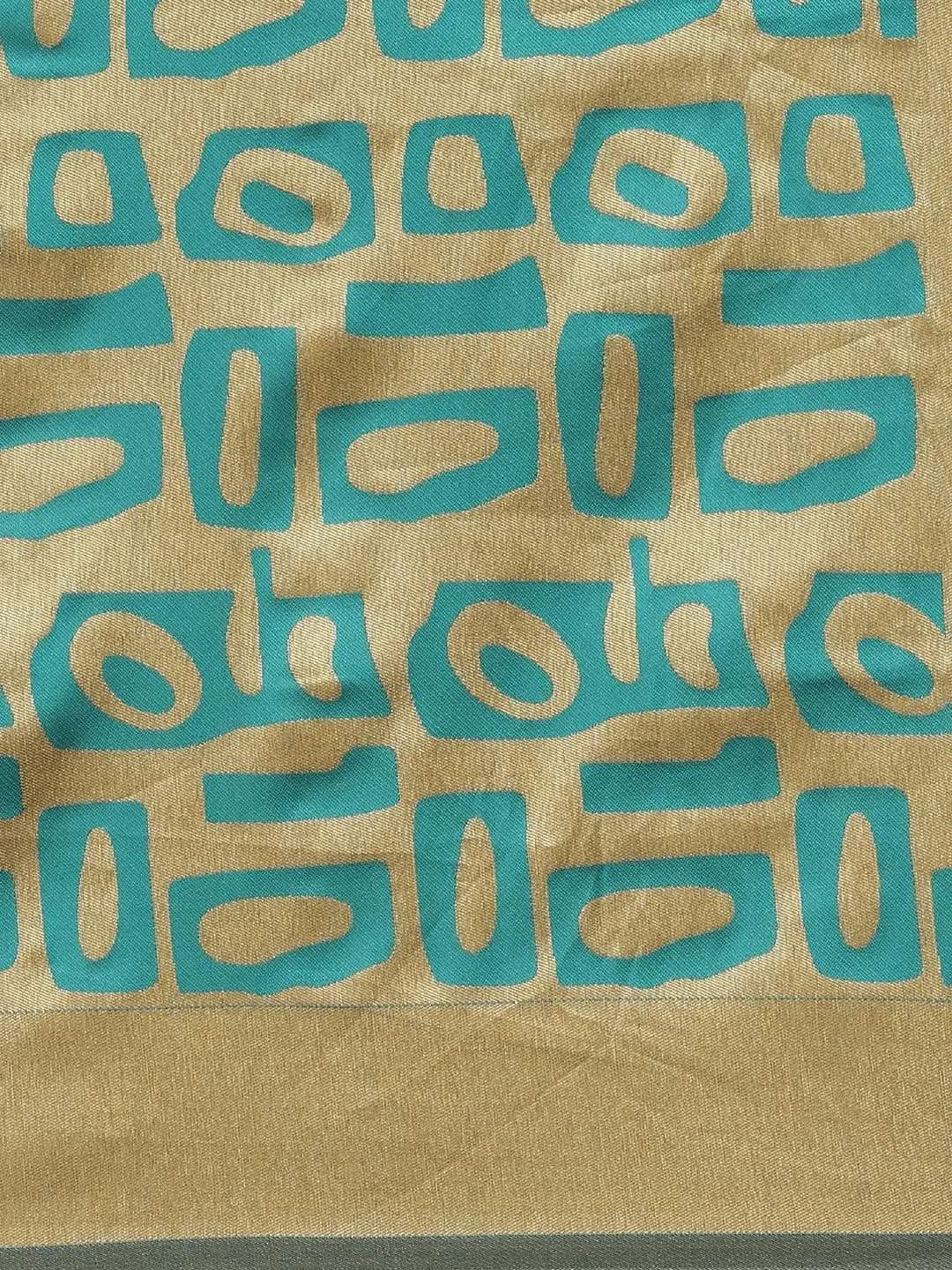 Beige Woven Design Brocade Saree - Libas