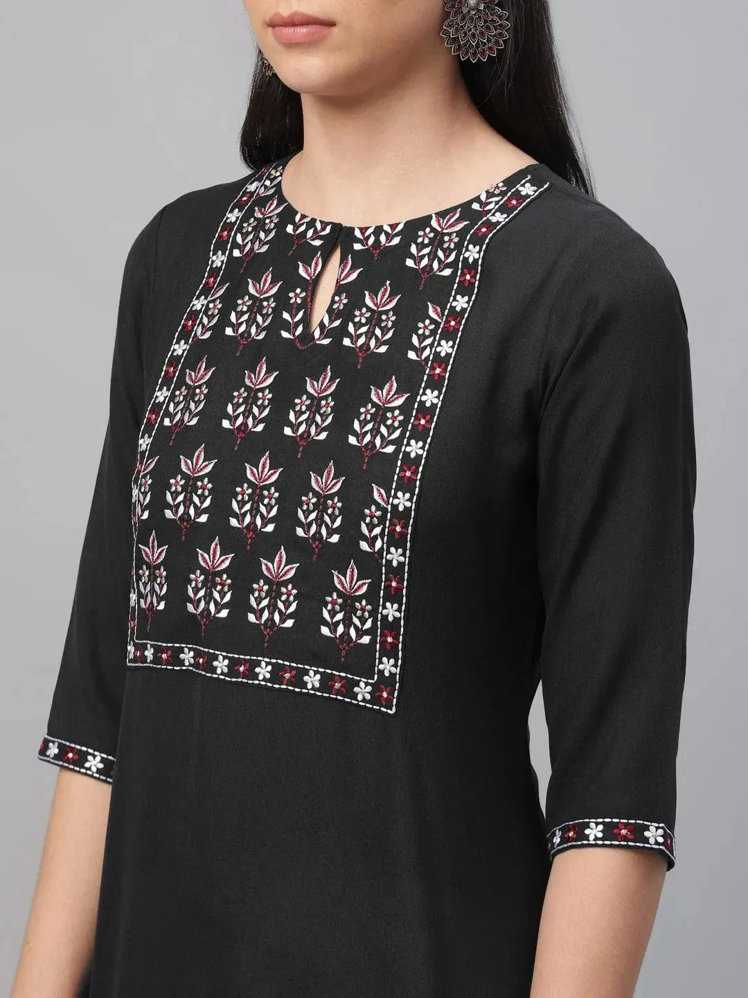 Buy Black Embroidered Cotton Kurta - 9155F-XS | Libas Ethnic Wear Online
Buy Black Embroidered Cotton Kurta - 9155F-XS | Libas Ethnic Wear Online