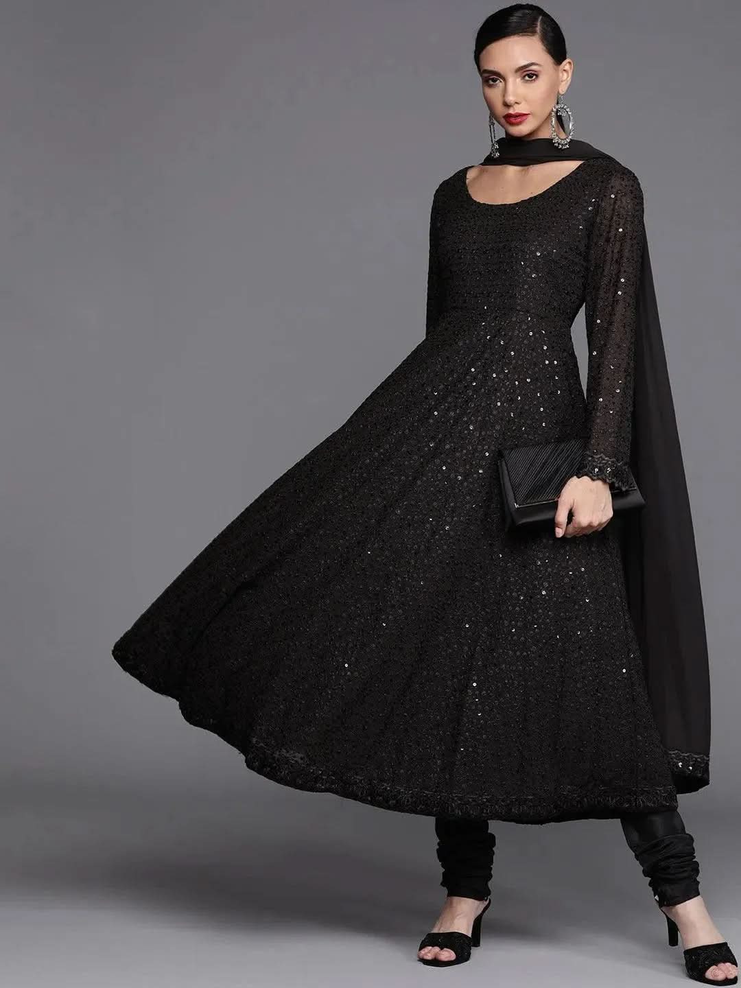 Buy Black Embroidered Poly Georgette Suit Set - 20078O-XS | Libas Ethnic Wear Online
Buy Black Embroidered Poly Georgette Suit Set - 20078O-XS | Libas Ethnic Wear Online