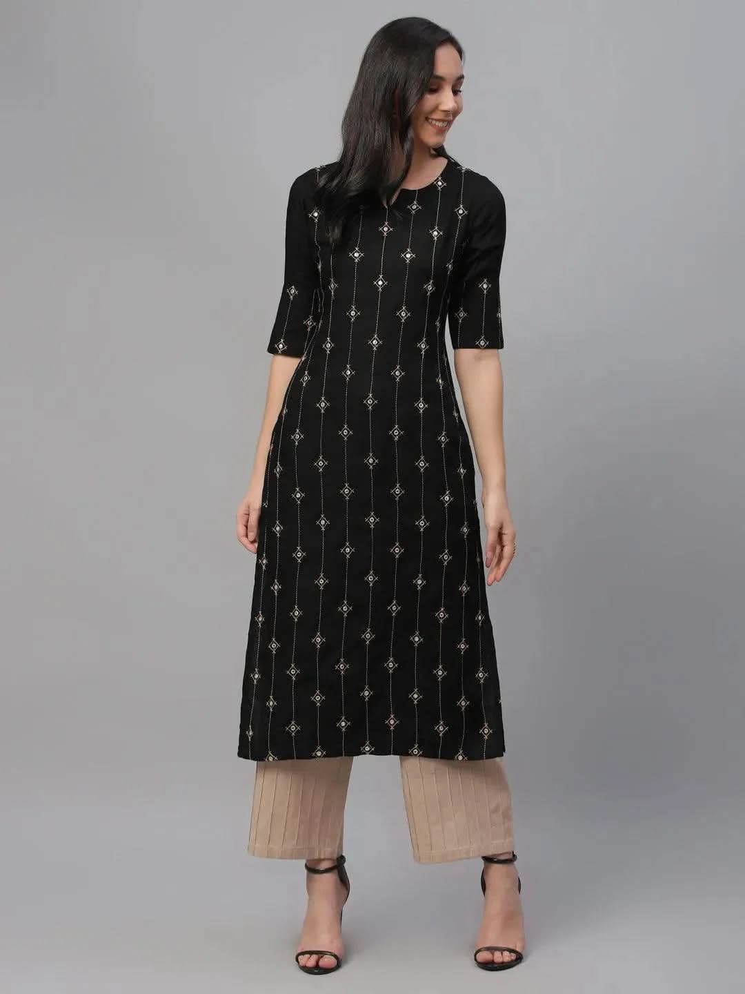Buy Black Embroidered Rayon Kurta - 9180-XS | Libas Ethnic Wear Online
Buy Black Embroidered Rayon Kurta - 9180-XS | Libas Ethnic Wear Online