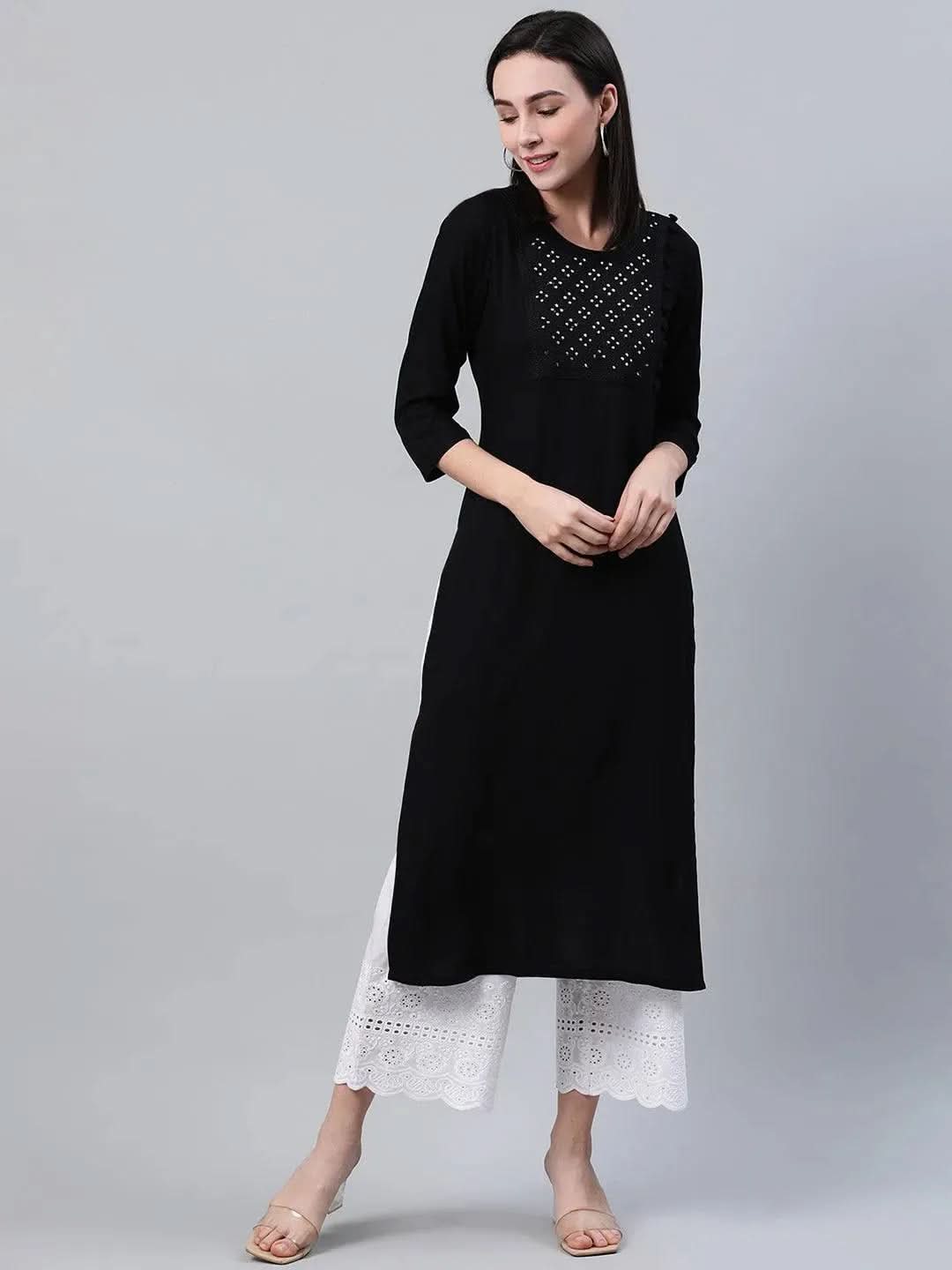 Buy Black Embroidered Rayon Kurta - 12079- | Libas Ethnic Wear Online
Buy Black Embroidered Rayon Kurta - 12079- | Libas Ethnic Wear Online