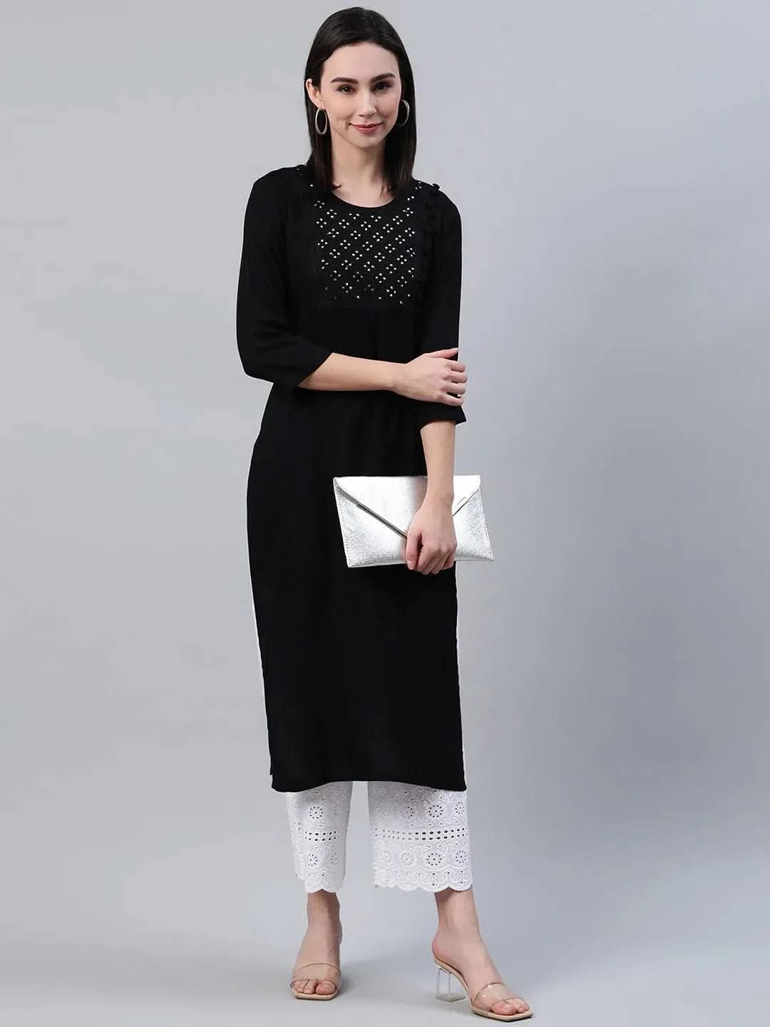 Buy Black Embroidered Rayon Kurta - 12079-XS | Libas Ethnic Wear Online
Buy Black Embroidered Rayon Kurta - 12079-XS | Libas Ethnic Wear Online