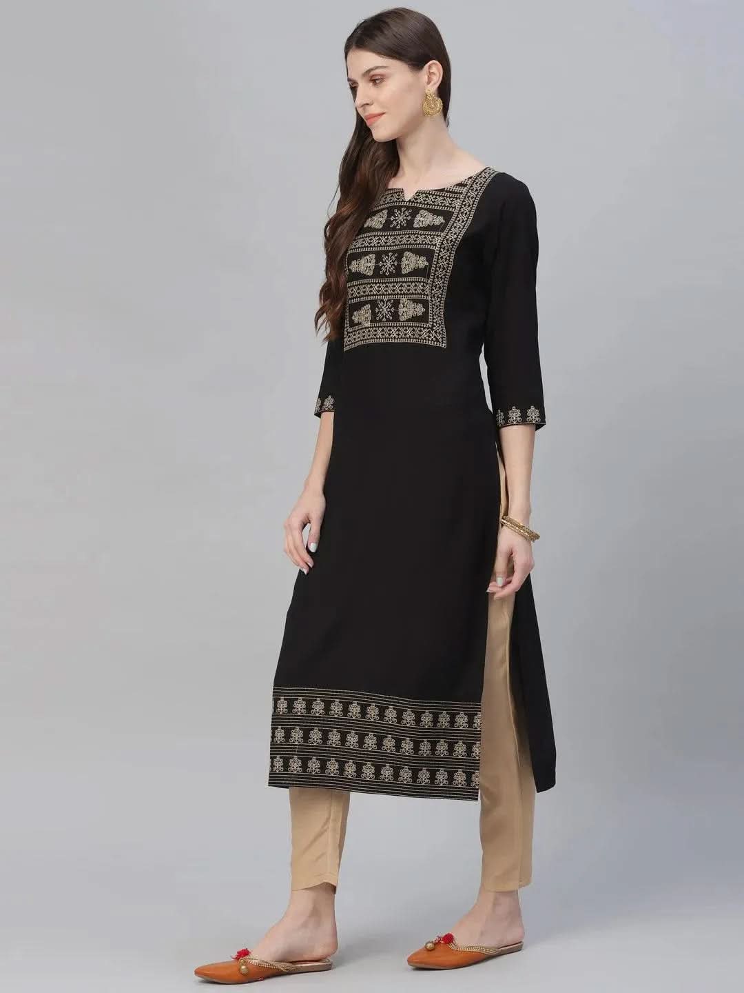Buy Black Embroidered Rayon Kurta Set - 6899-XS | Libas Ethnic Wear Online
Buy Black Embroidered Rayon Kurta Set - 6899-XS | Libas Ethnic Wear Online