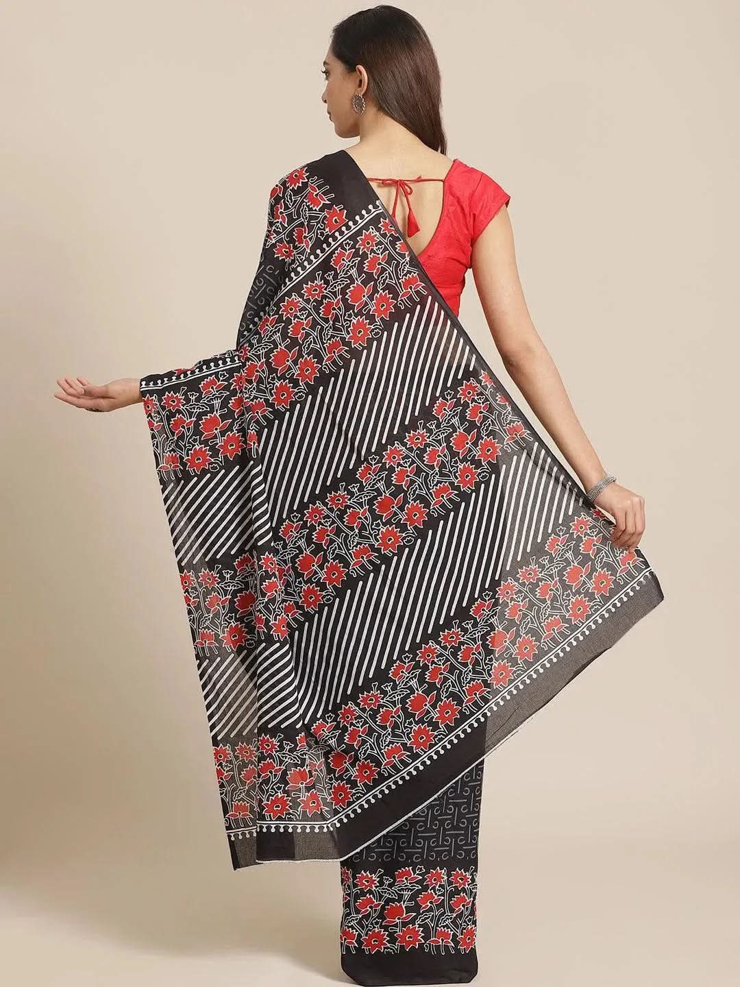 Black Printed Cotton Saree
Black Printed Cotton Saree