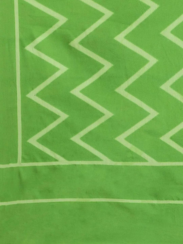 Black Printed Cotton Saree - Libas