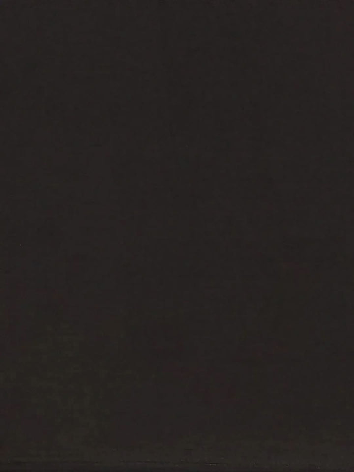 Black Printed Cotton Saree - Libas