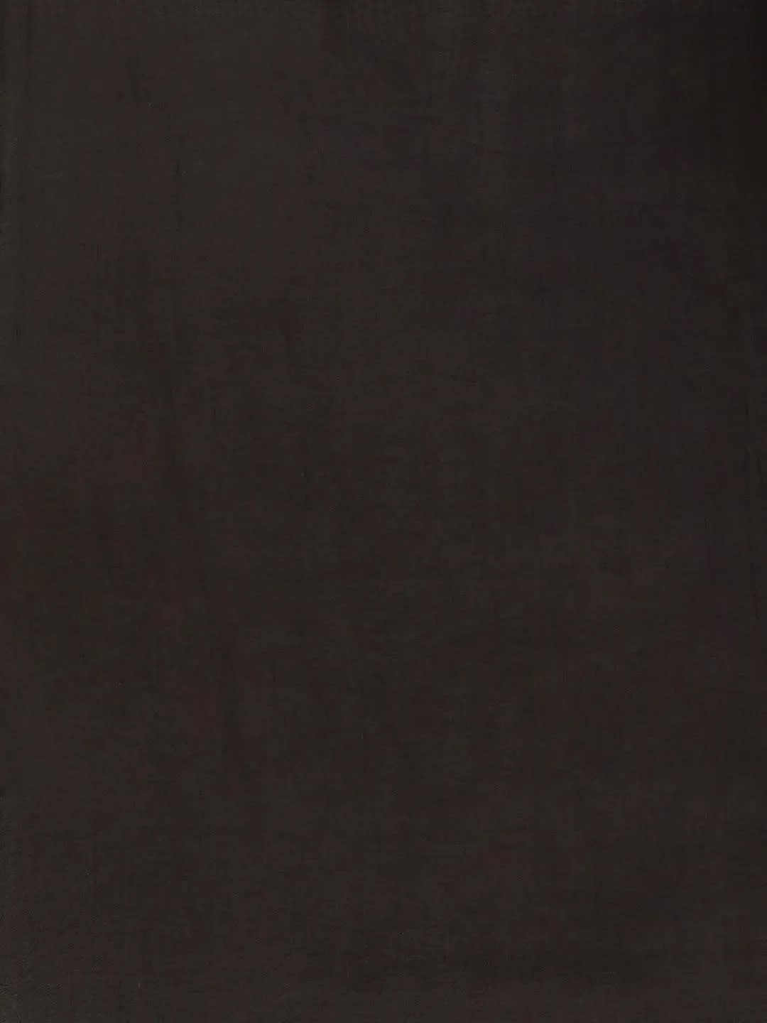 Black Printed Cotton Saree - Libas