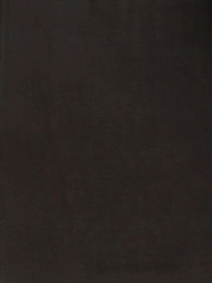 Black Printed Cotton Saree - Libas