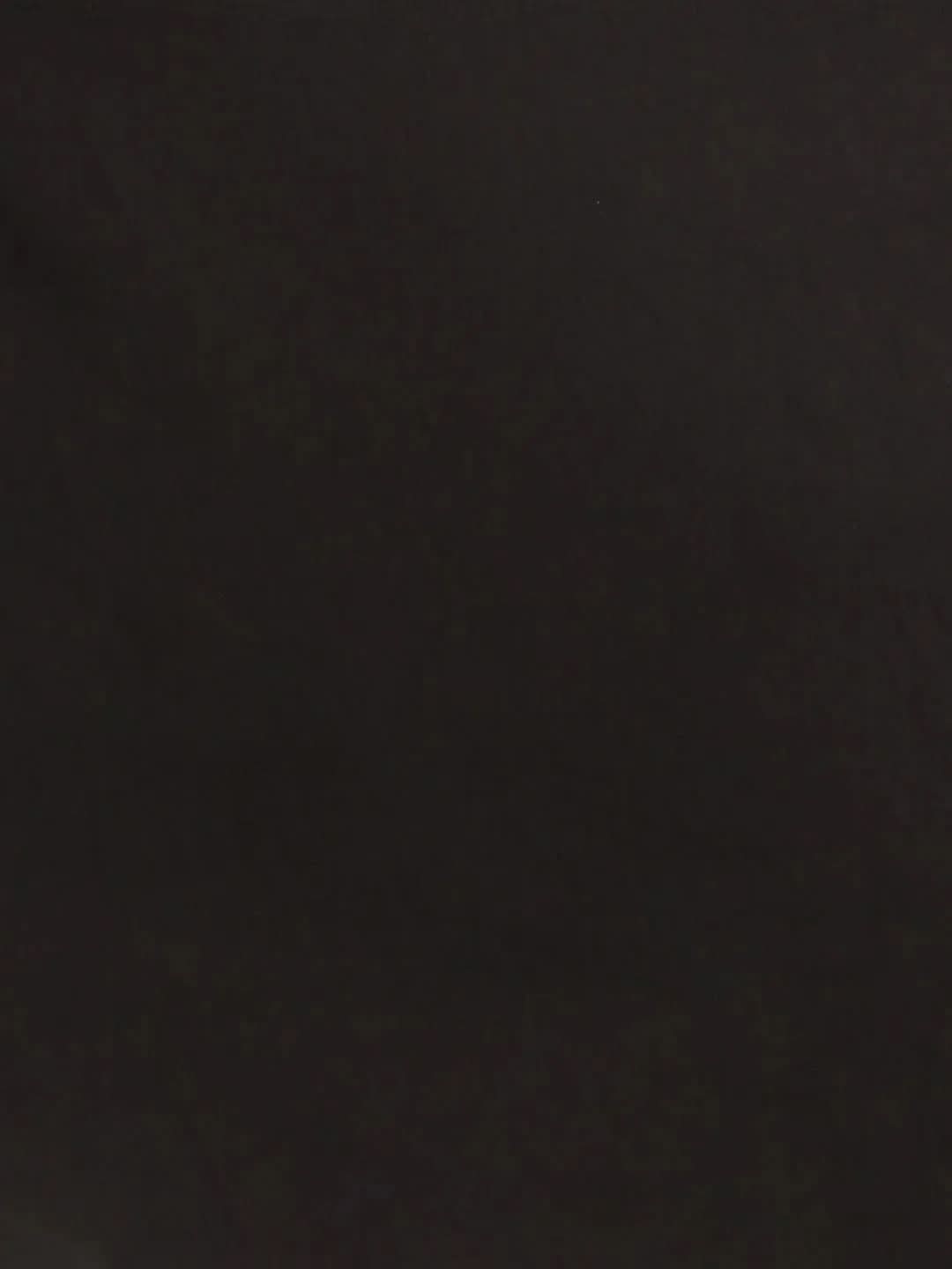 Black Printed Cotton Saree - Libas