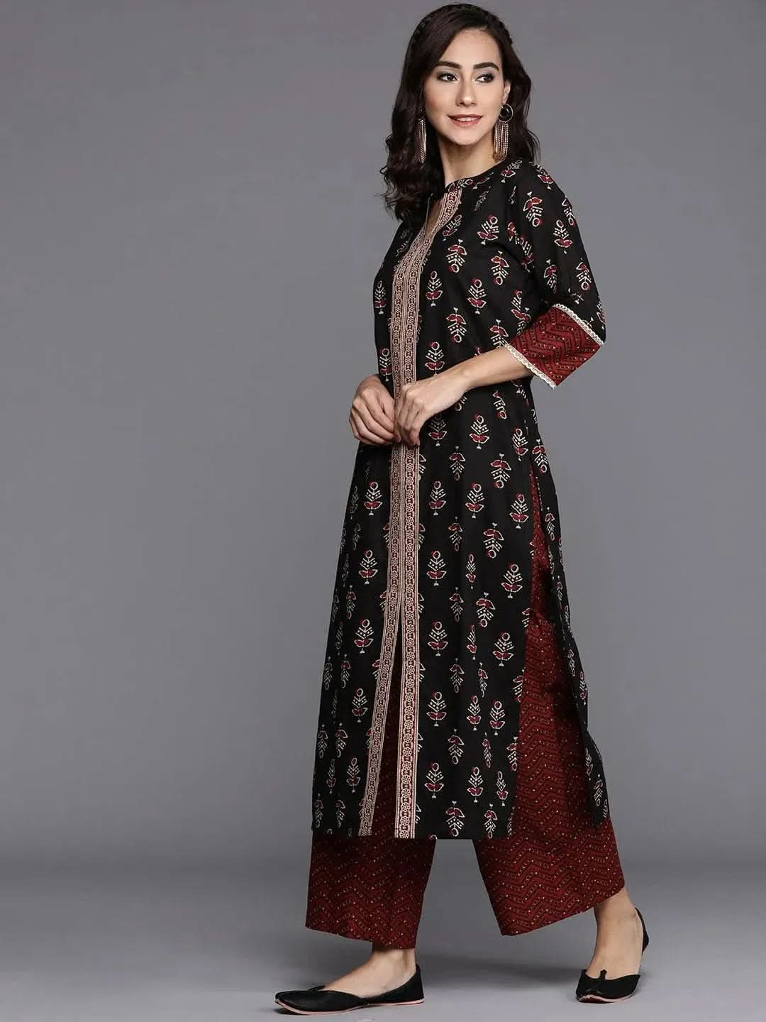Buy Black Printed Cotton Suit Set - 20119O-XS | Libas Ethnic Wear Online
Buy Black Printed Cotton Suit Set - 20119O-XS | Libas Ethnic Wear Online