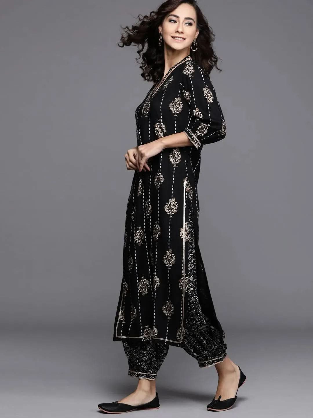 Buy Black Printed Cotton Suit Set - 20252O- | Libas Ethnic Wear Online
Buy Black Printed Cotton Suit Set - 20252O- | Libas Ethnic Wear Online
