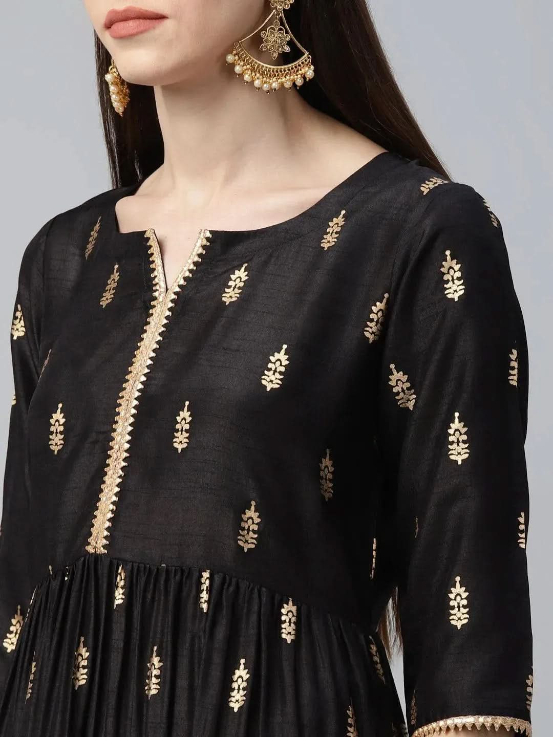 Buy Black Printed Polyester Dress - 9220-XS | Libas Ethnic Wear Online
Buy Black Printed Polyester Dress - 9220-XS | Libas Ethnic Wear Online