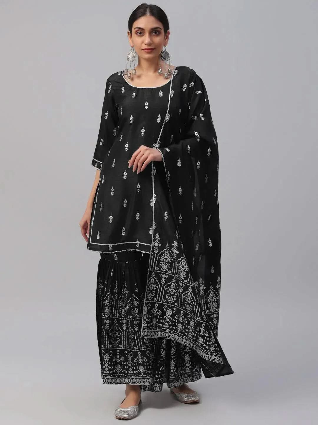 Buy Black Printed Polyester Suit Set - 6866-XS | Libas Ethnic Wear Online
Buy Black Printed Polyester Suit Set - 6866-XS | Libas Ethnic Wear Online