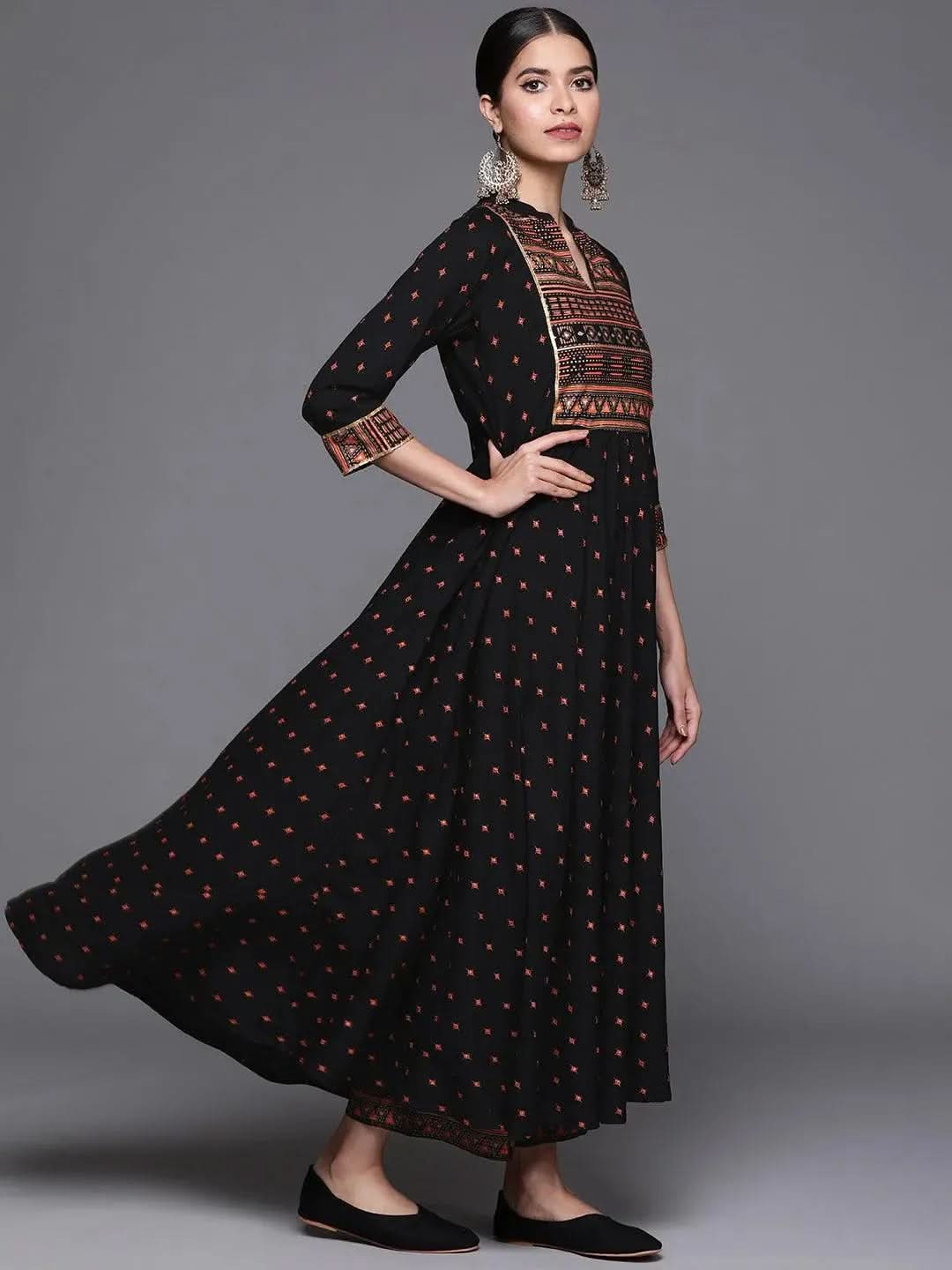 Buy Black Printed Rayon Kurta - 22076O-XS | Libas Ethnic Wear Online
Buy Black Printed Rayon Kurta - 22076O-XS | Libas Ethnic Wear Online