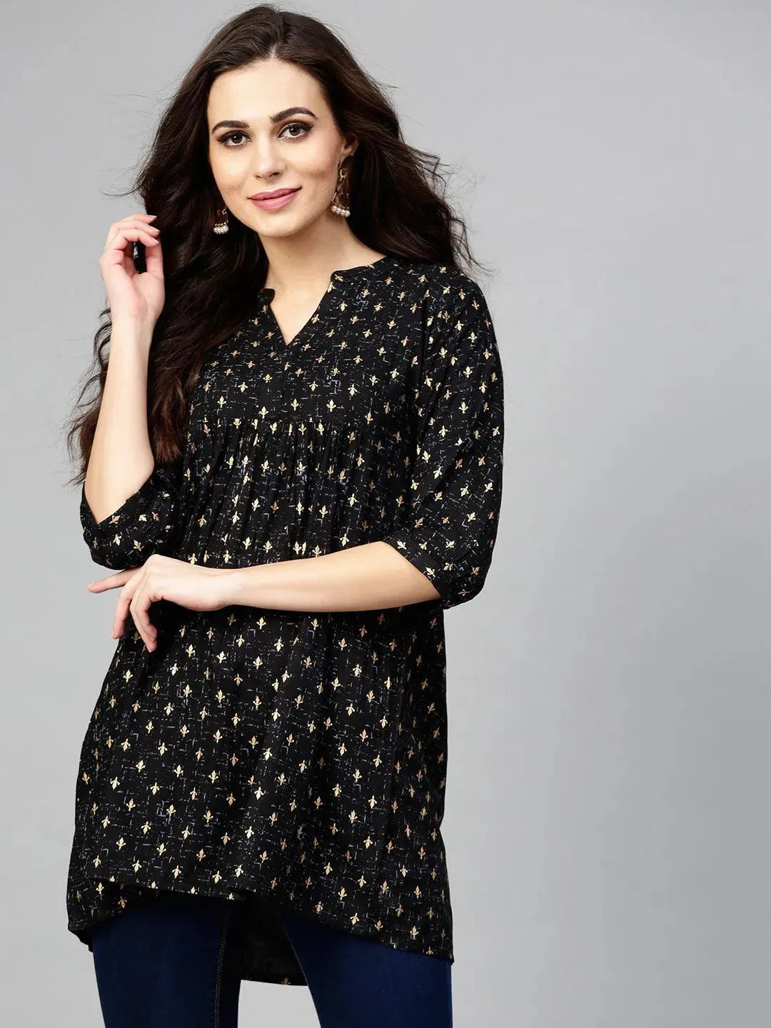 Buy Black Printed Rayon Kurti -7746- | Libas Ethnic Wear Online
Buy Black Printed Rayon Kurti -7746- | Libas Ethnic Wear Online