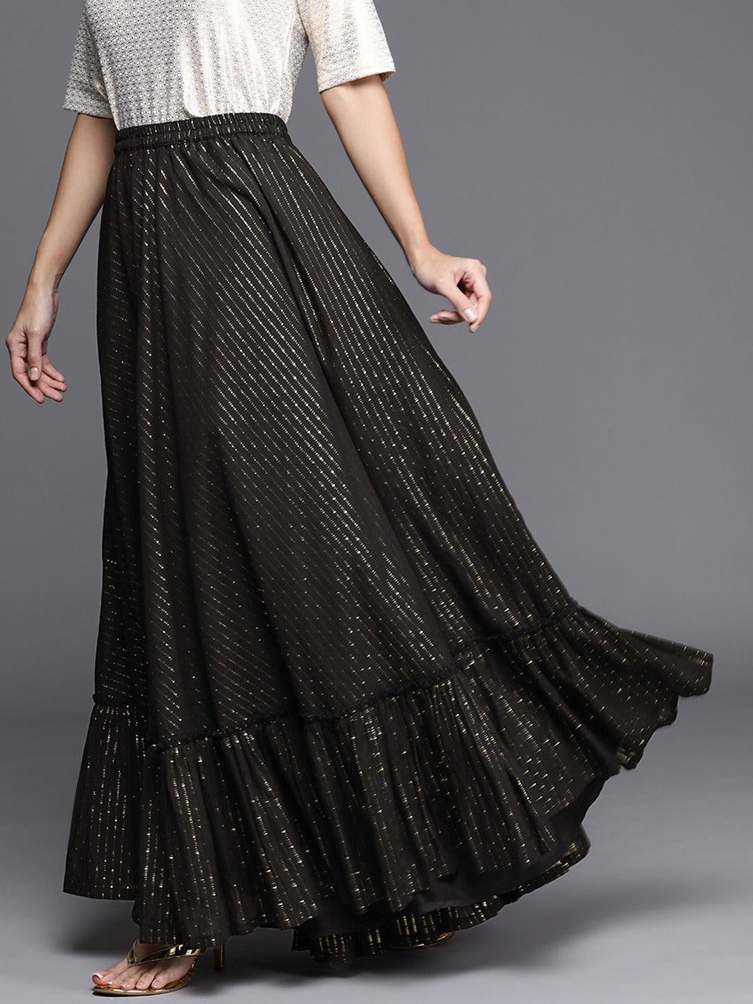 

Buy Black Self Design Cotton Skirt - PL974O-S | Libas Ethnic Wear Online