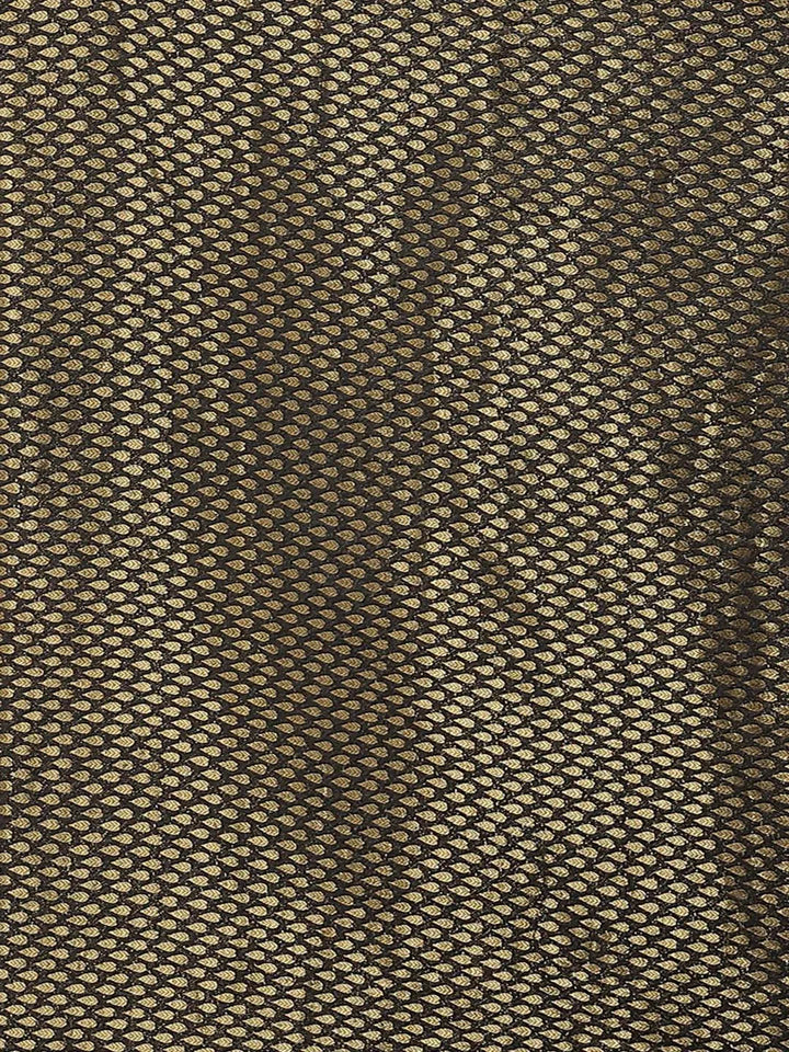 Black Solid Chiffon Saree - Libas