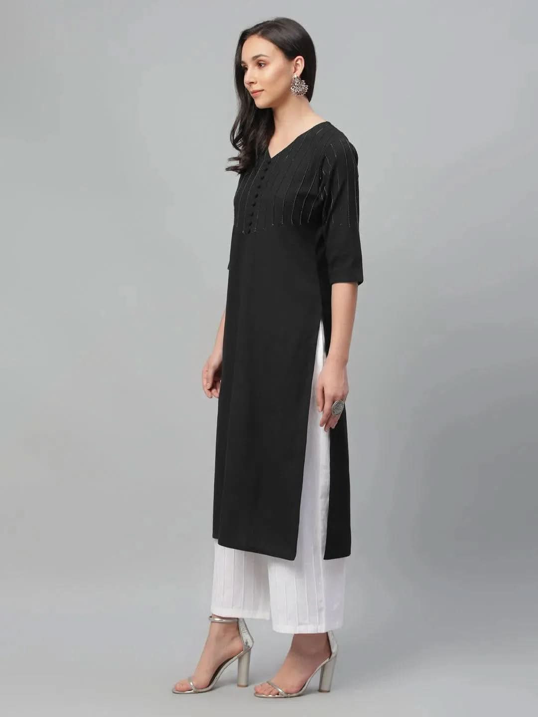 Buy Black Solid Cotton Kurta - 9178F- | Libas Ethnic Wear Online
Buy Black Solid Cotton Kurta - 9178F- | Libas Ethnic Wear Online