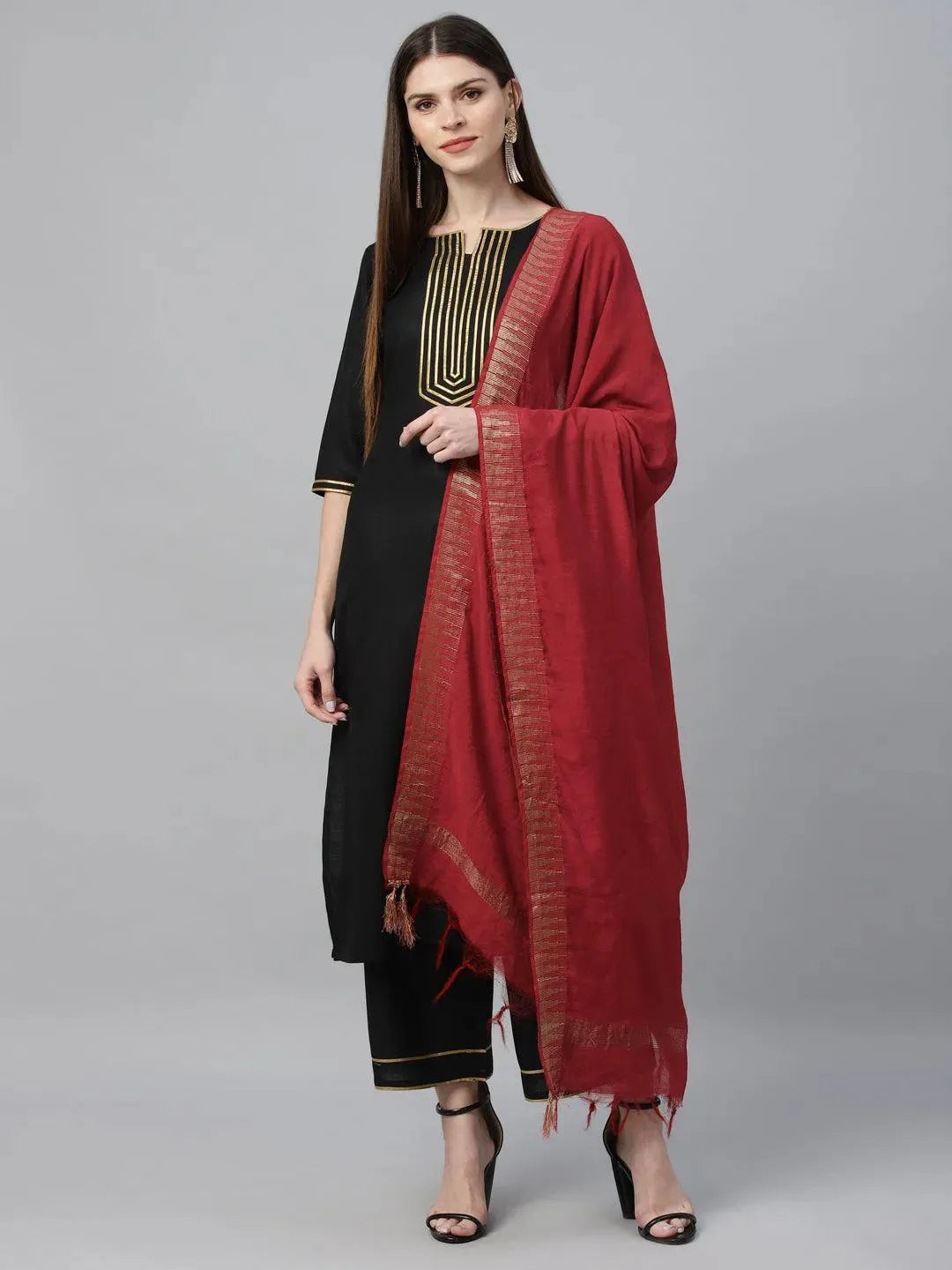 Buy Black Solid Cotton Suit Set - 6873-XS | Libas Ethnic Wear Online
Buy Black Solid Cotton Suit Set - 6873-XS | Libas Ethnic Wear Online