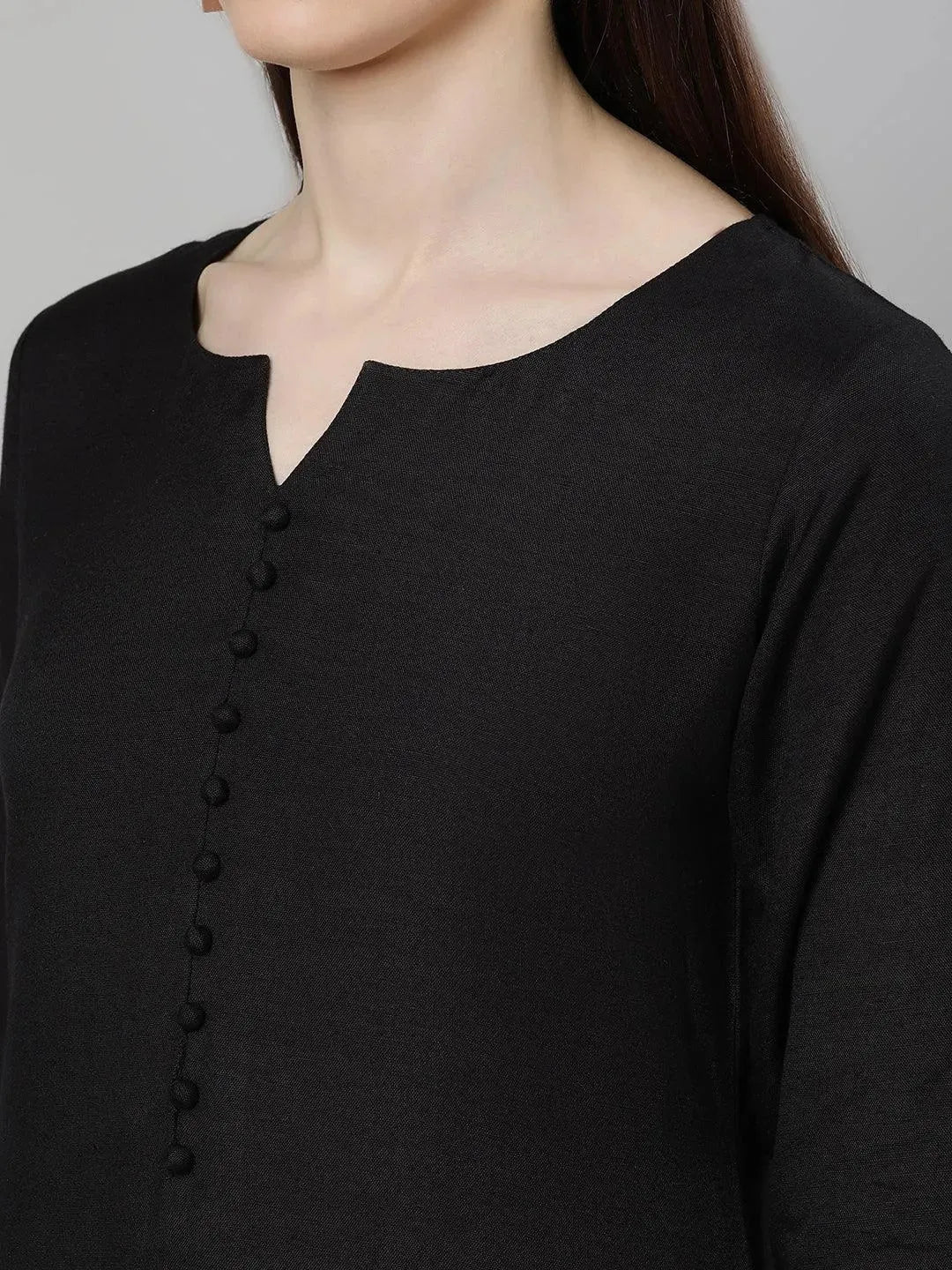 Buy Black Solid Cotton Suit Set - 6925-XXL | Libas Ethnic Wear Online
Buy Black Solid Cotton Suit Set - 6925-XXL | Libas Ethnic Wear Online