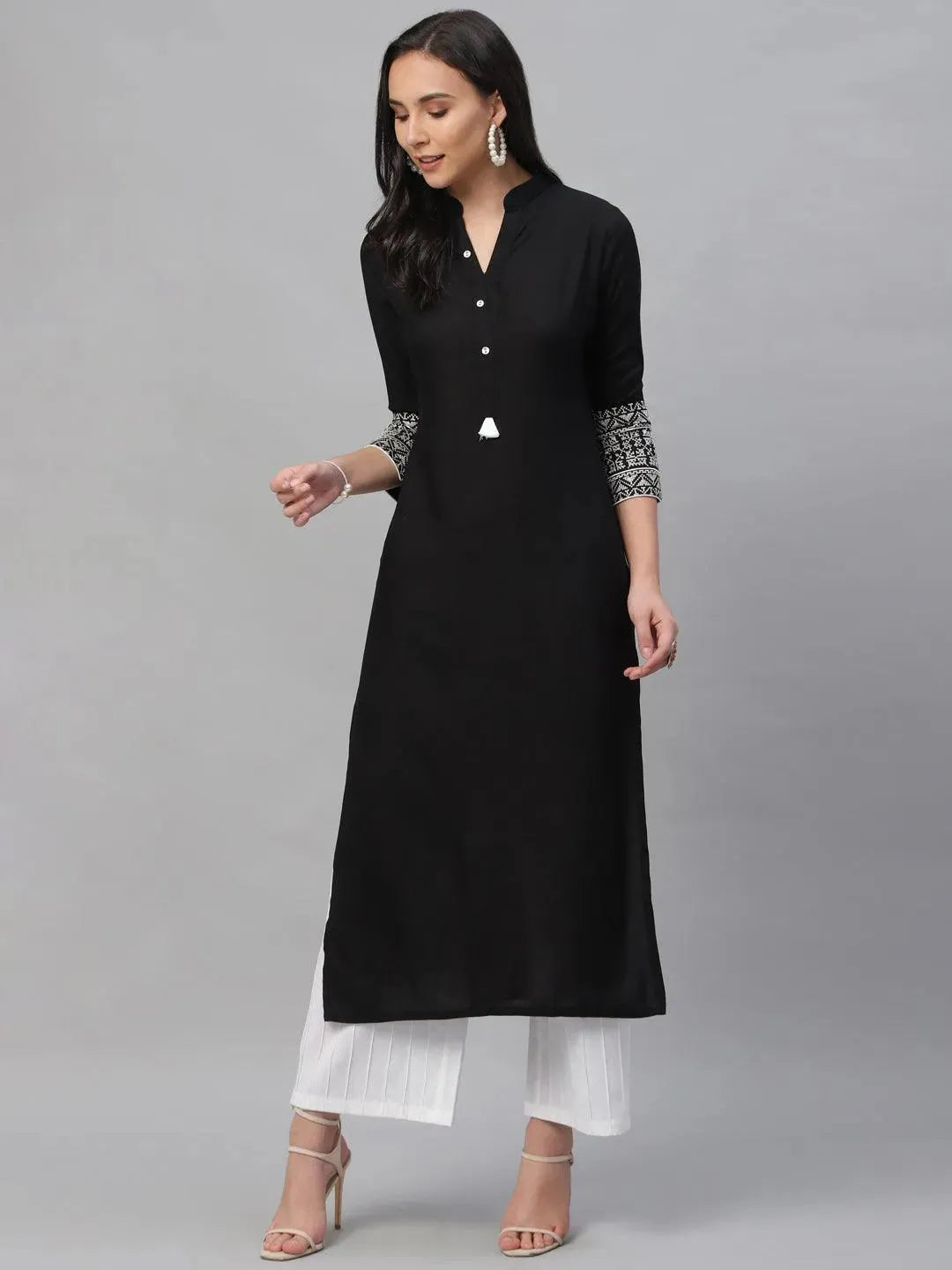 Buy Black Solid Rayon Kurta - 9061F-XS | Libas Ethnic Wear Online
Buy Black Solid Rayon Kurta - 9061F-XS | Libas Ethnic Wear Online