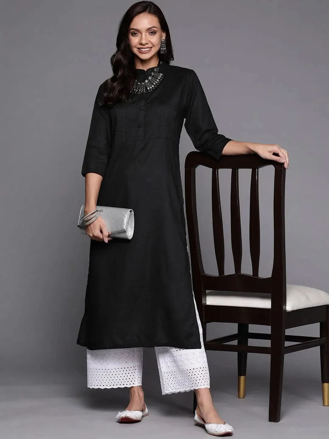 Buy Black Solid Rayon Kurta - 22066-XS | Libas Ethnic Wear Online
Buy Black Solid Rayon Kurta - 22066-XS | Libas Ethnic Wear Online