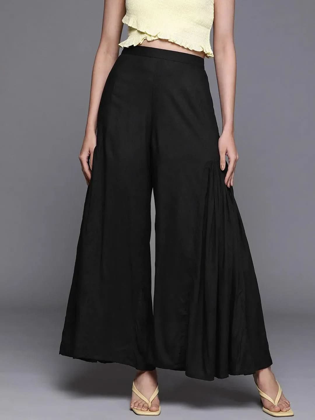 Buy Black Solid Rayon Palazzos - PL925O-S | Libas Ethnic Wear Online
Buy Black Solid Rayon Palazzos - PL925O-S | Libas Ethnic Wear Online