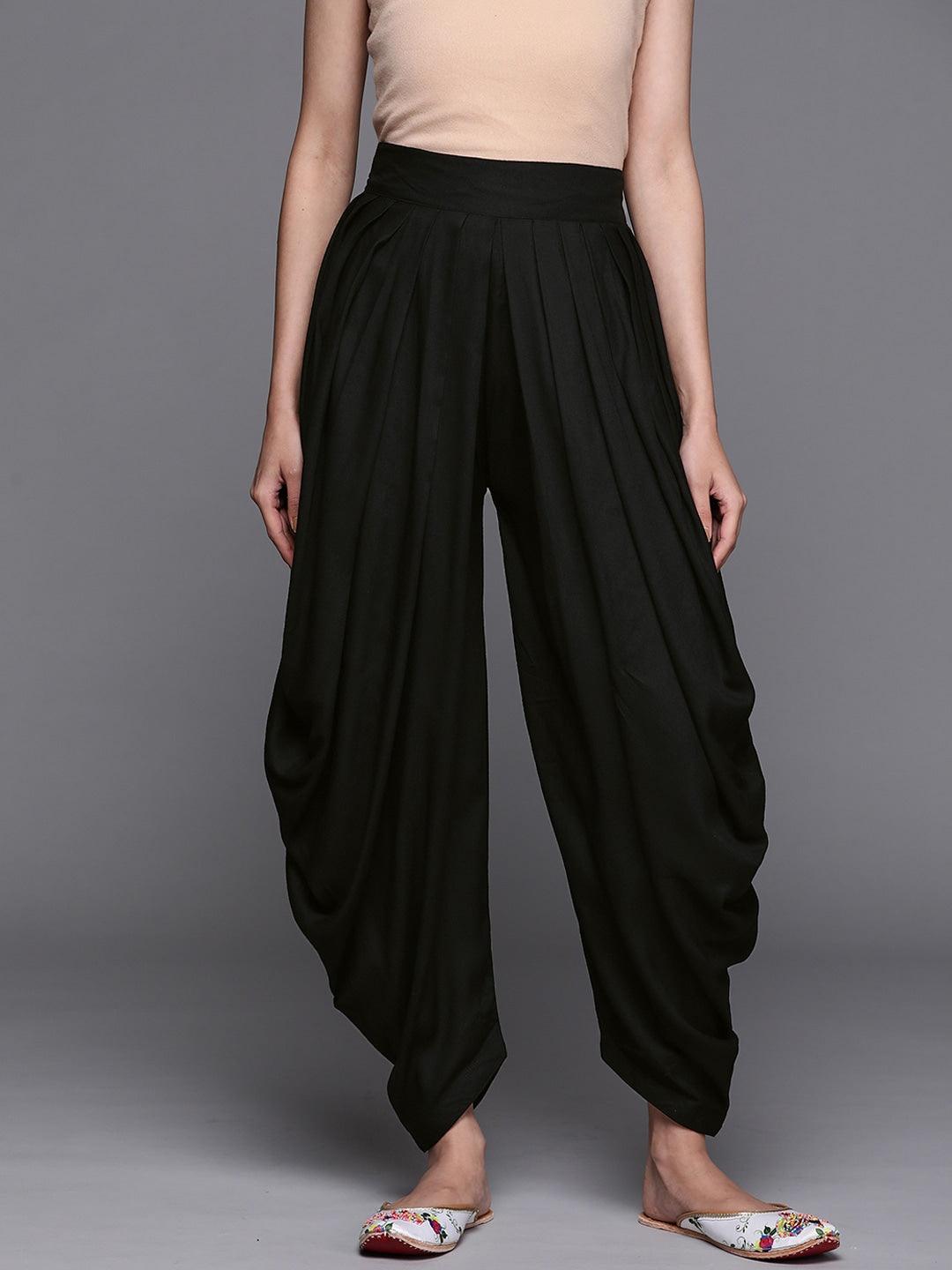 

Buy Black Solid Rayon Salwar Pants- PL953O-S | Libas Ethnic Wear Online