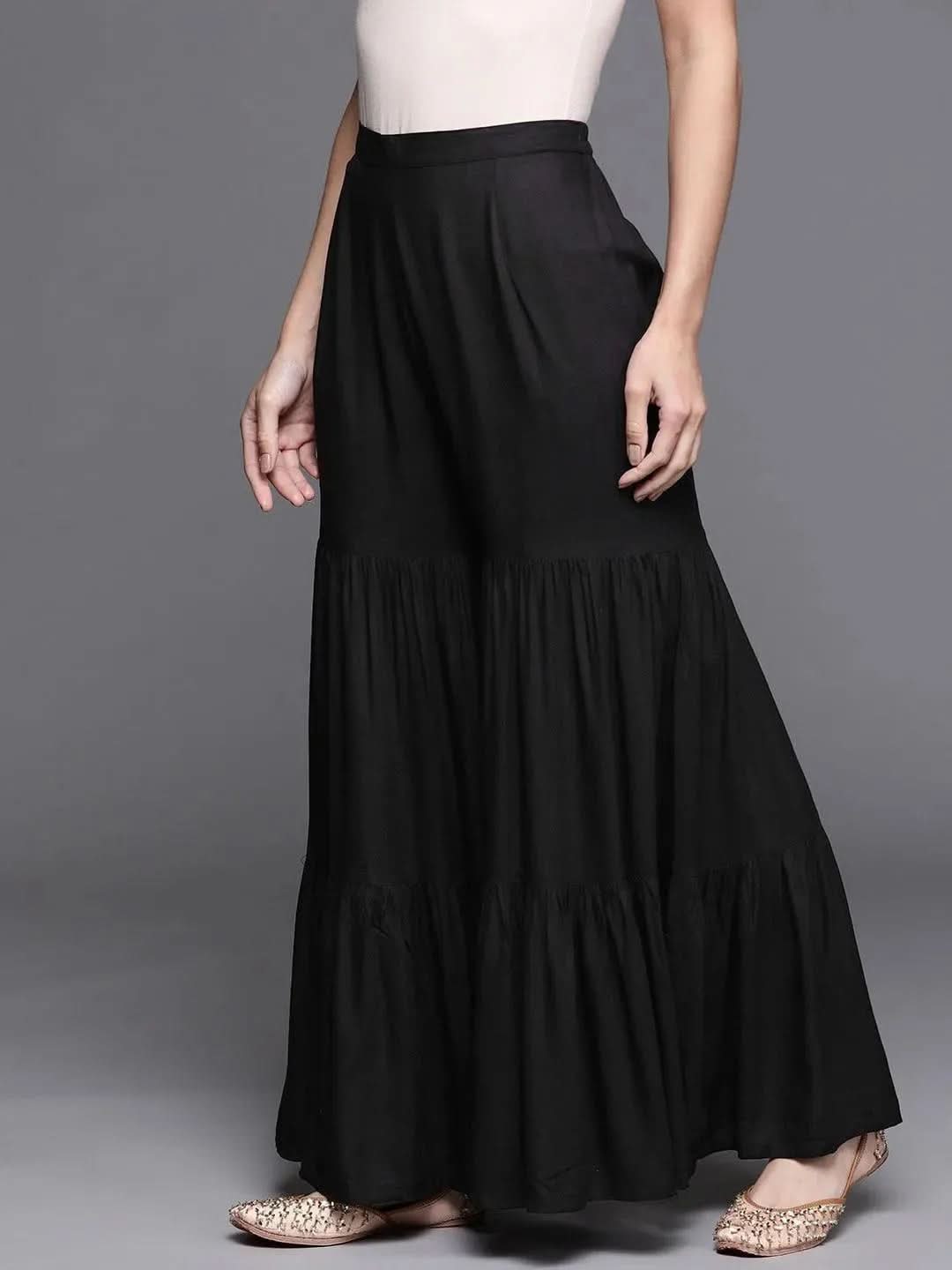 Buy Black Solid Rayon Sharara Pants- PL922O- | Libas Ethnic Wear Online
Buy Black Solid Rayon Sharara Pants- PL922O- | Libas Ethnic Wear Online