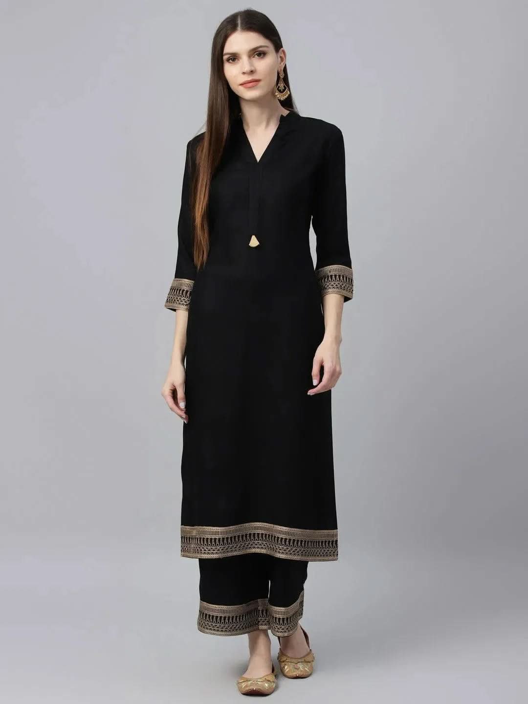 Buy Black Solid Rayon Kurta Set - 6880- | Libas Ethnic Wear Online
Buy Black Solid Rayon Kurta Set - 6880- | Libas Ethnic Wear Online