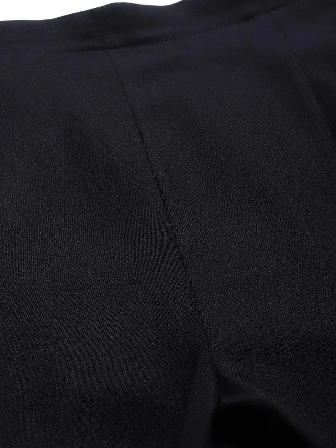Black Solid Rayon Trousers
Black Solid Rayon Trousers
