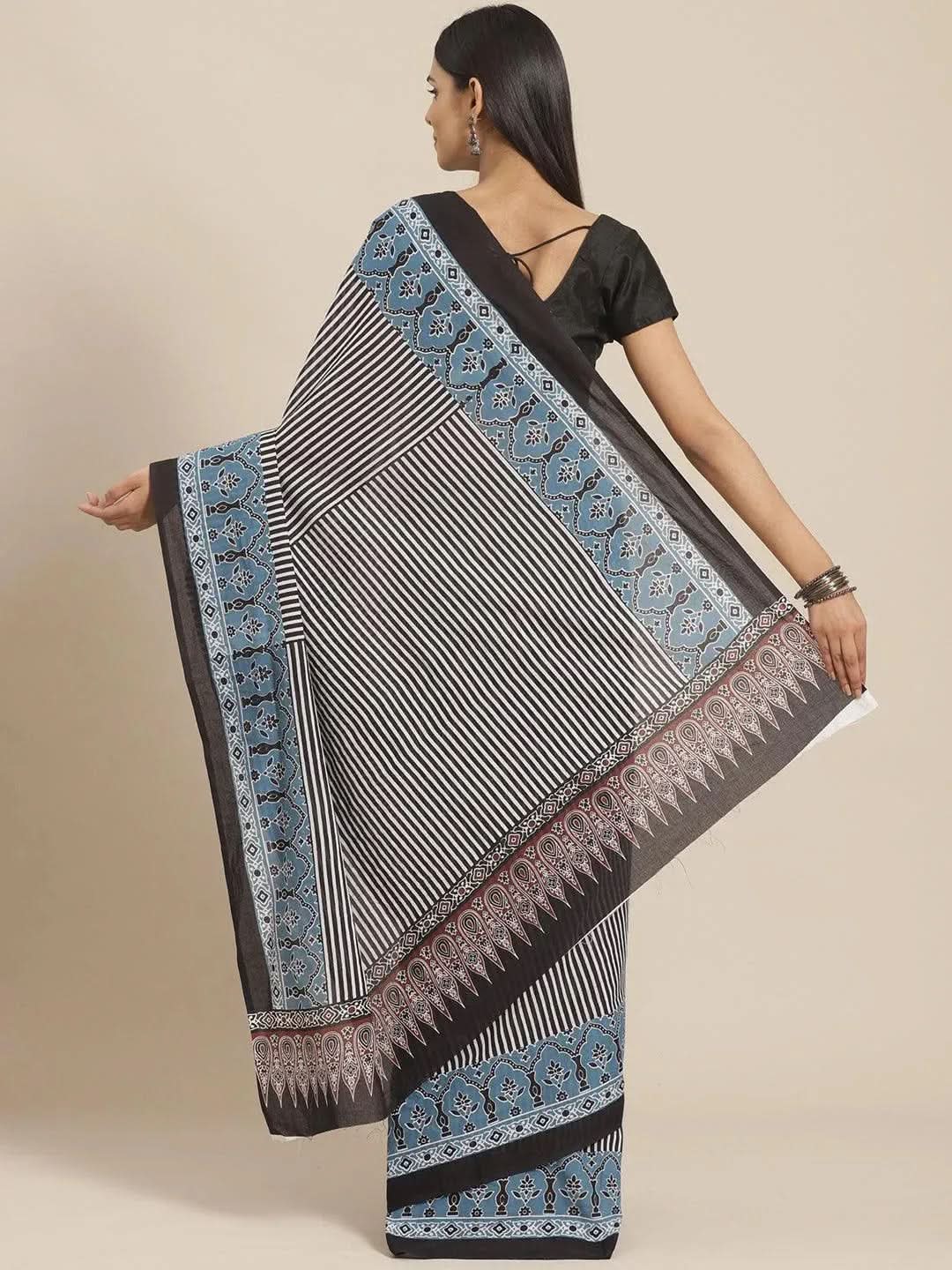 Black Striped Cotton Saree
Black Striped Cotton Saree