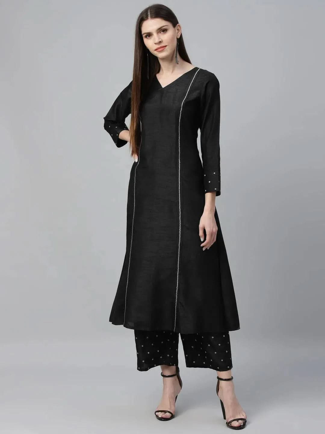 Buy Black Striped Polyester Kurta Set - 6870- | Libas Ethnic Wear Online
Buy Black Striped Polyester Kurta Set - 6870- | Libas Ethnic Wear Online