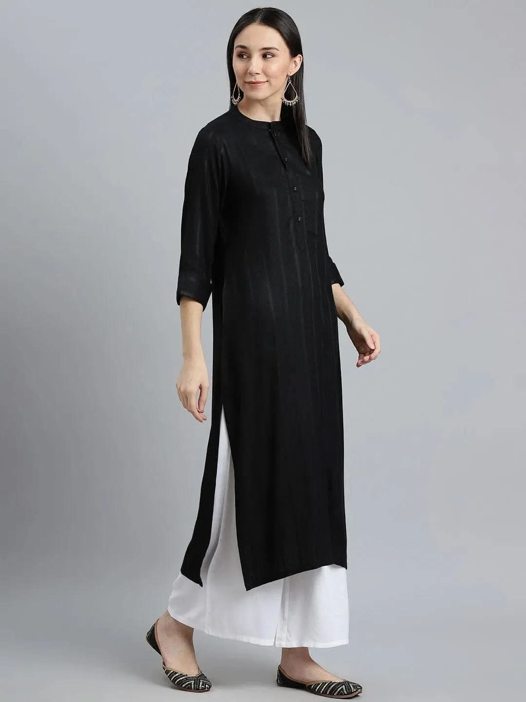 Buy Black Striped Rayon Kurta - 22036O-XXL | Libas Ethnic Wear Online
Buy Black Striped Rayon Kurta - 22036O-XXL | Libas Ethnic Wear Online