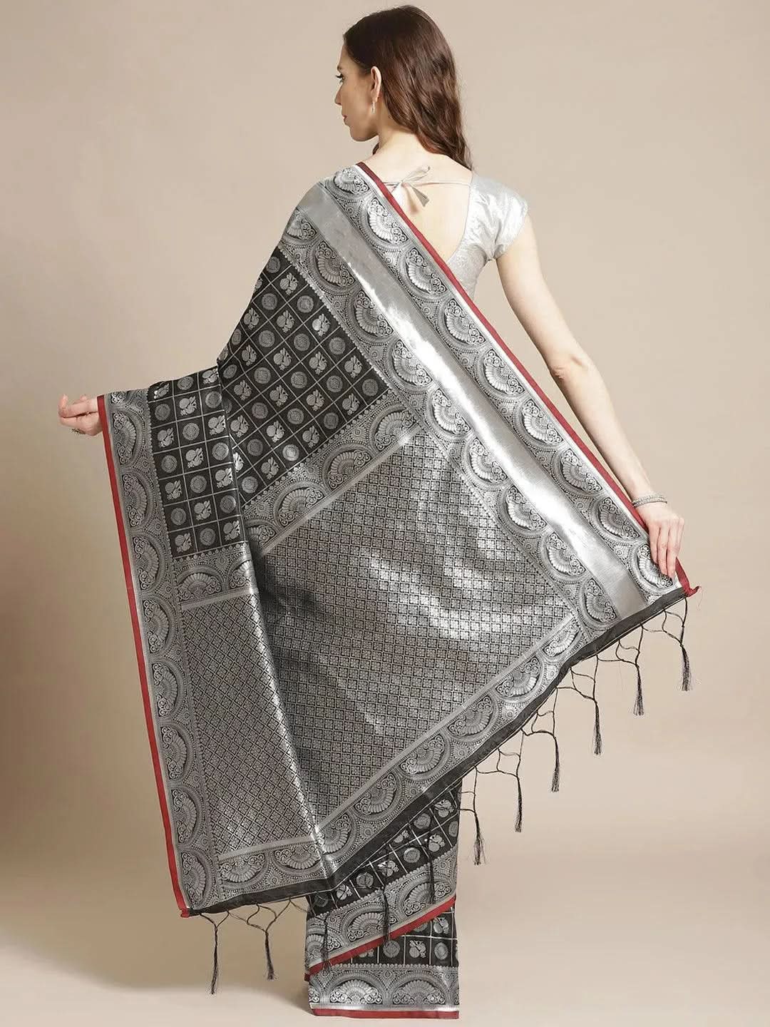 Black Woven Design Brocade Saree
Black Woven Design Brocade Saree