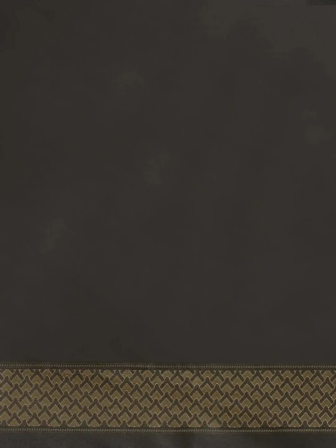 Black Woven Design Silk Saree - Libas